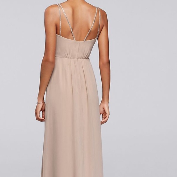 David’s Bridal slate blue bridesmaid dress - Picture 3 of 7